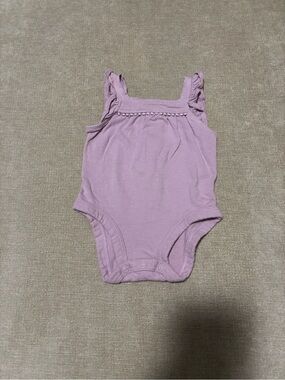 Carter's Lilac Ruffle Shoulder One-Piece Bodysuit